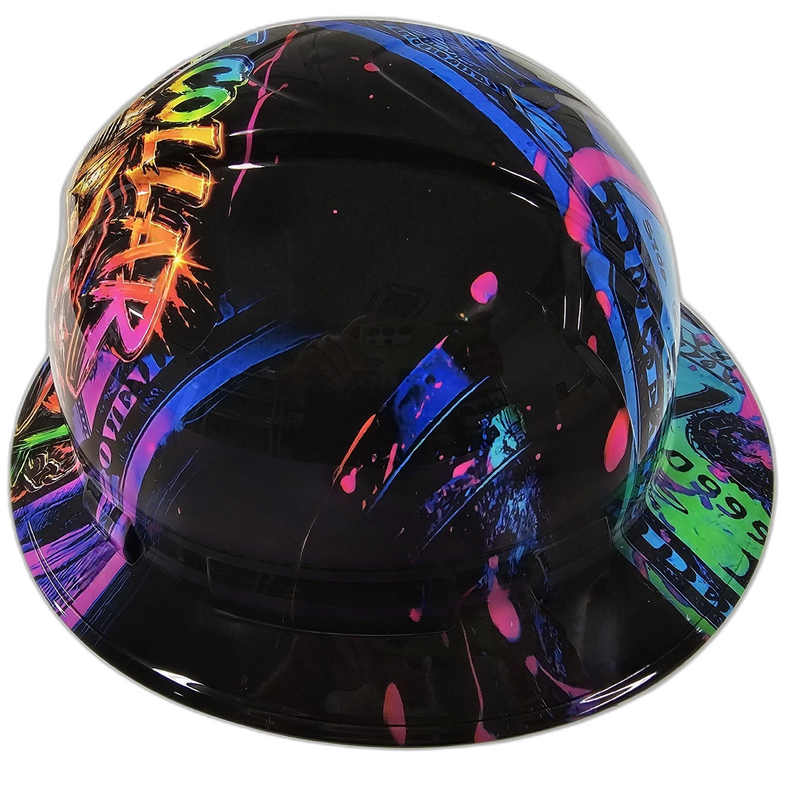 Blue Collar Daddy hard hat top view