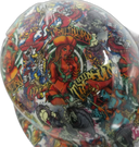Pirate Booty Camo Custom Hydro Dipped Full Brim Hard Hat - Top View