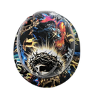 Jesus Light Of The World Full Color Nice Custom Hydro Dipped Full Brim Hard Hat - Top View
