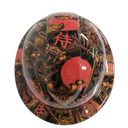 Japanese Foo Dog Koi Fish Custom Hydro Dipped Full Brim Hard Hat - Top View