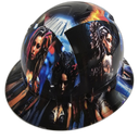 Wicked Art Extreme Custom Hydro Dipped Full Brim Hard Hat - Top View