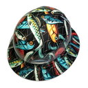 Big Bass Fishing Lures Custom Hydro Dipped Full Brim Hard Hat - Top View
