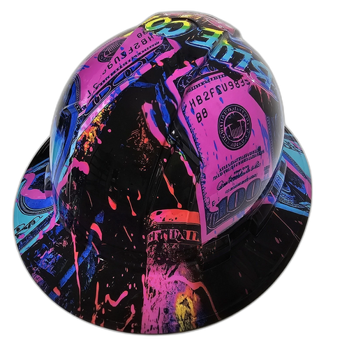 Blue Collar Baddie Women's custom hydro dipped hard hat - top