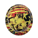 Old School Vintage American Soldier Custom Hydro Dipped Full Brim Hard Hat - Top View