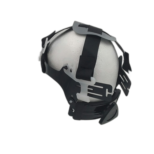 Sinister Orange Skull Custom Hydro Dipped Full Brim Hard Hat - Top View