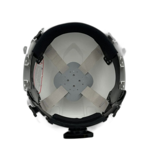 Slate Gray Sinister Custom Hydro Dipped Full Brim Hard Hat - Top View