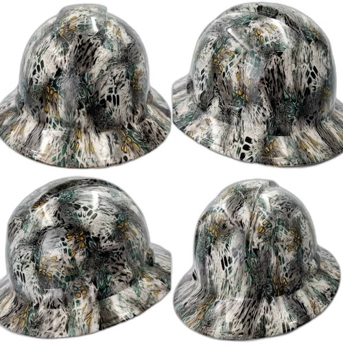 Hi Def Camo Series Custom Hydro Dipped Full Brim Hard Hat - Top View