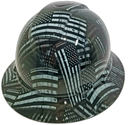 American Flag Black Ops Recon Custom Hydro Dipped Full Brim Hard Hat - Top View