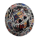 2024 Sticker Bomb Custom Hydro Dipped Full Brim Hard Hat - Top View