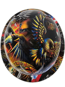 Mexican Heritage American Proud Custom Hydro Dipped Full Brim Hard Hat - Top View