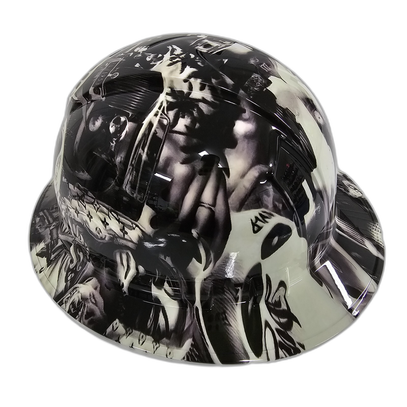 Urban Gangster Lady Liberty hard hat top view