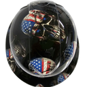 American Forever Till Death Custom Hydro Dipped Full Brim Hard Hat - Top View
