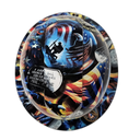 Veterans Memorial Day Salute USA Pride Custom Hydro Dipped Full Brim Hard Hat - Top View