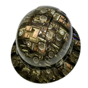 Military Truck Camo Custom Hydro Dipped Full Brim Hard Hat - Top View