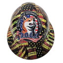 D.O.G.E Trust No One Custom Hydro Dipped Full Brim Hard Hat - Top View