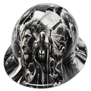 Warriors Of Christ Christianity Jesus Custom Hydro Dipped Full Brim Hard Hat - Top View