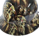 King's And Queens Custom Hydro Dipped Full Brim Hard Hat - Top View