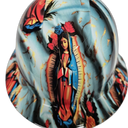 Guadalupe Nuestra Señora Guadalupe Custom Hydro Dipped Full Brim Hard Hat - Top View