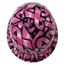 Breast Cancer Awareness In Your Face Custom Hydro Dipped Full Brim Hard Hat - Top View