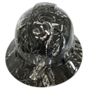 Chained Gods Skulls Chains Custom Hydro Dipped Full Brim Hard Hat - Top View