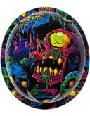 Neon Psycho Zombies Custom Hydro Dipped Full Brim Hard Hat - Top View