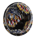 Home Of The Free Because Of The Brave Custom Hydro Dipped Full Brim Hard Hat - Top View
