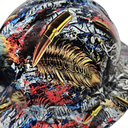 American Pride We The People USA Custom Hydro Dipped Full Brim Hard Hat - Top View