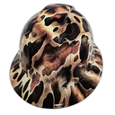 Cowboy Camo Cow Hide Realistic Custom Hydro Dipped Full Brim Hard Hat - Top View