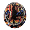 An American Christian Revealed Custom Hydro Dipped Full Brim Hard Hat - Top View