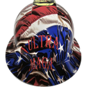 Ultra 2024 Pop Art Custom Hydro Dipped Full Brim Hard Hat - Top View