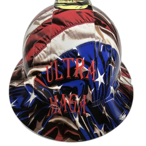 Ultra 2024 Pop Art Custom Hydro Dipped Full Brim Hard Hat - Top View