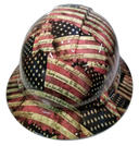 American Patriot Art Custom Hydro Dipped Full Brim Hard Hat - Top View