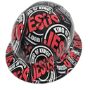 Jesus King Of Kings Lord Of Lords Custom Hydro Dipped Full Brim Hard Hat - Top View