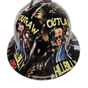 Vance Outlaw Hillbilly 2024 Pres Custom Hydro Dipped Full Brim Hard Hat - Top View