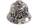 Screaming Skull Custom Hydro Dipped Full Brim Hard Hat - Top View