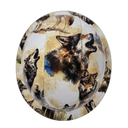 Wolves Of Nature Wolf Coyote Custom Hydro Dipped Full Brim Hard Hat - Top View
