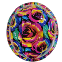Tye Dyed Roses Custom Hydro Dipped Full Brim Hard Hat - Top View