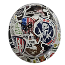 Usa Constitution Custom Hydro Dipped Full Brim Hard Hat - Top View