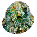 Hippie Chick Custom Hydro Dipped Full Brim Hard Hat - Top View