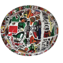 Mexican Sticker Bomb Cinco De Mayo Custom Hydro Dipped Full Brim Hard Hat - Top View