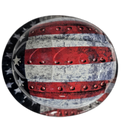 American Metal USA Flag American Custom Hydro Dipped Full Brim Hard Hat - Top View