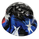 Jesus One Nation Under God Custom Hydro Dipped Full Brim Hard Hat - Top View