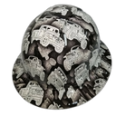Off Road Truck Camo Custom Hydro Dipped Full Brim Hard Hat - Top View
