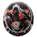 Boody Skull Abstract Skulls Skull Camo Custom Hydro Dipped Full Brim Hard Hat - Detail Close-Up