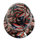 Puerto Rico Flag Design Custom Hydro Dipped Full Brim Hard Hat - Detail Close-Up