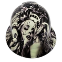 American Ganster Liberty Exclusive Custom Hydro Dipped Full Brim Hard Hat - Detail Close-Up