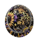 Country Girl Living Sunflower Custom Hydro Dipped Full Brim Hard Hat - Detail Close-Up