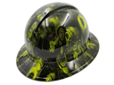Spanish Lolita Custom Hydro Dipped Full Brim Hard Hat - Detail Close-Up