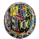 Electrician Extreme Sticker Bomb Custom Hydro Dipped Full Brim Hard Hat - Detail Close-Up
