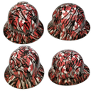The Canadian Flag Custom Hydro Dipped Full Brim Hard Hat - Detail Close-Up